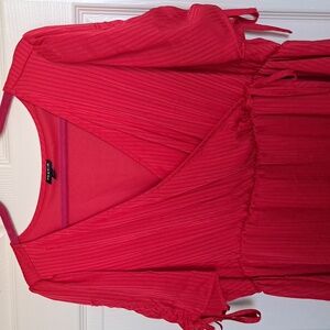 Gorgeous Pleated Red Dress
